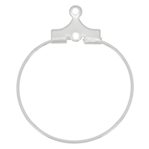 Orecchini - da decorare 21 mm - Acciaio inossidabile 316L argentato x2