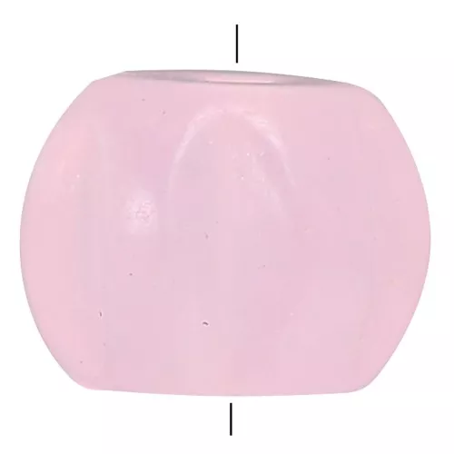 Perla di pietra semipreziosa tinta da 8 mm - Calcedonio rosa x1