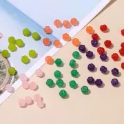 Perla di pietra semipreziosa tinta da 8 mm - Calcedonio rosa x1