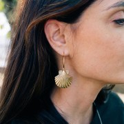 Pendente conchiglia 35x31 mm - Dorato x1