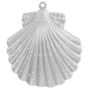 Pendente conchiglia 35x31 mm - Argento x1