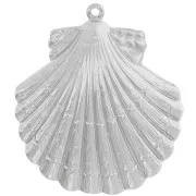 Pendente conchiglia 35x31 mm - Argento x1
