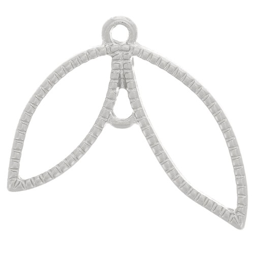 Pendente forma di ala 19,5x25 mm - Argento x1