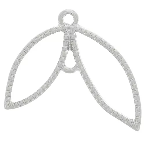 Pendente forma di ala 19,5x25 mm - Argento x1