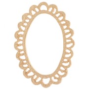 Pendente ovale chandelier 41x29 mm effetto pizzo - Dorato x1