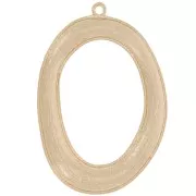 Pendente ovale irregolare curvato 43x29 mm - Dorato satinato x1