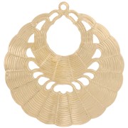 Pendente rotondo traforato 36,5 mm -Dorato x1|raw }}