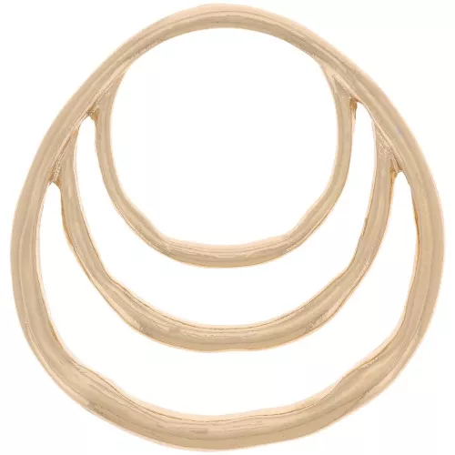 Pendente 3 cerchi irregolari 30x29 mm - Dorato x1