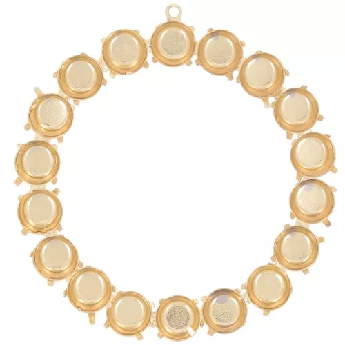 Pendente cerchio 55 mm per 18 cabochon 1088 8 mm - Dorato x1