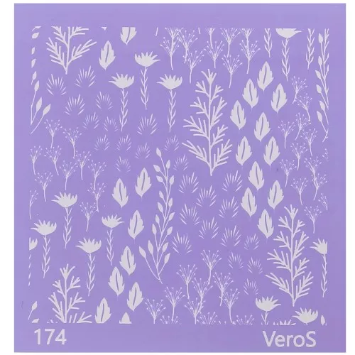Silk Screen VeroS per pasta polimerica 90x90 mm - Motivo a foglie n°174 x1