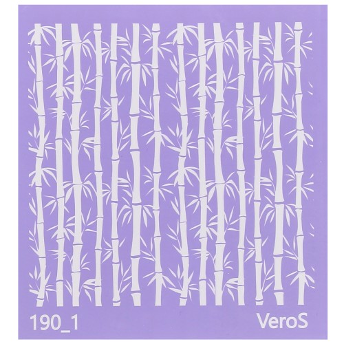 Silk Screen VeroS per pasta polimerica 90x90 mm - motivo Bamboo n°190_1 x1