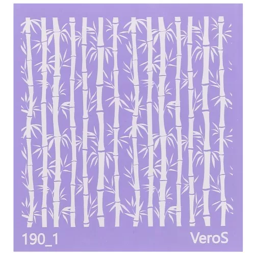 Silk Screen VeroS per pasta polimerica 90x90 mm - motivo Bamboo n°190_1 x1
