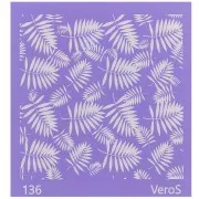 Silk Screen VeroS per pasta polimerica 90x90 mm - Motivo foliage n°136 x1