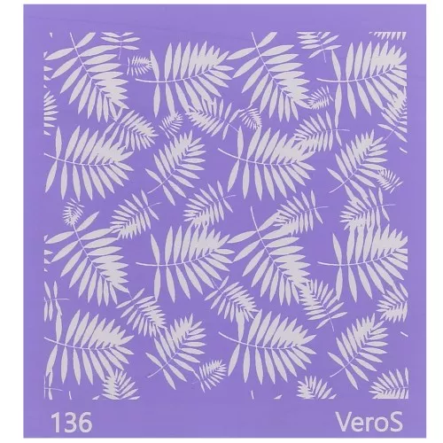 Silk Screen VeroS per pasta polimerica 90x90 mm - Motivo foliage n°136 x1