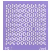Silk Screen VeroS per pasta polimerica 90x90 mm - Disegno cuoricini n°105_1 x1