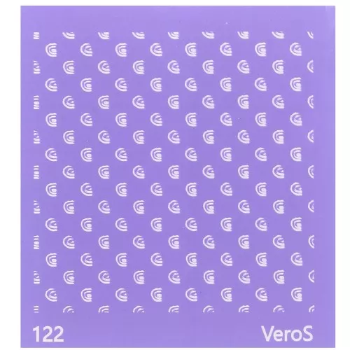 Silk Screen VeroS per pasta polimerica 90x90 mm - Disegno arcobaleno n°122 x1