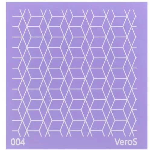 Silk Screen VeroS per pasta polimerica 90x90 mm - motivo cubo 3D n°004 x1