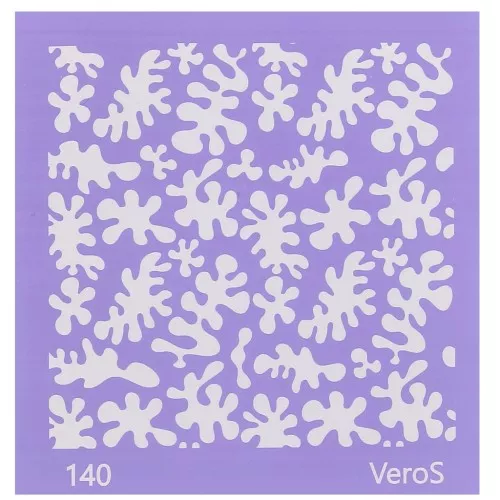 Silk Screen VeroS per pasta polimerica 90x90 mm - Motivo alga grande n°140 x1