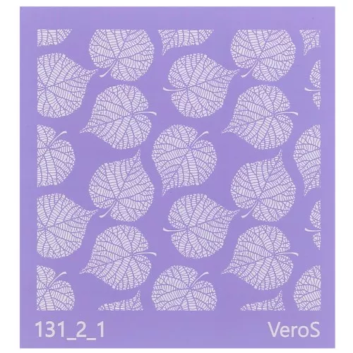 Silk Screen VeroS per pasta polimeric 90x90 mm - Motivo foglia di tiglio n°131_2_1