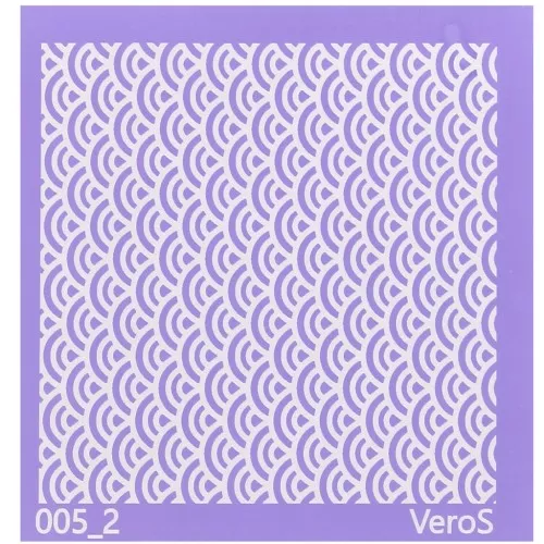 Silk Screen VeroS per pasta polimerica 90x90 mm - Disegno a ventaglio n°005_2 x1