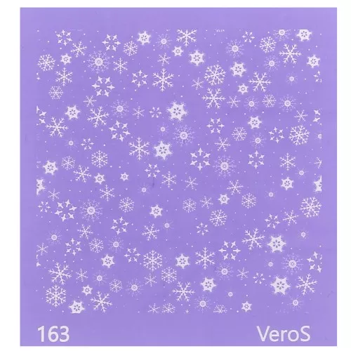 Silk Screen VeroS per pasta polimerica 90x90 mm - Motivo fiocco di neve n°163 x1