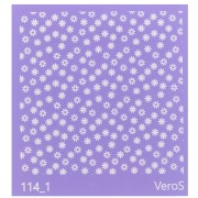 Silk Screen VeroS per pasta polimerica 90x90 mm - Design Little flowers n°114_1 x1