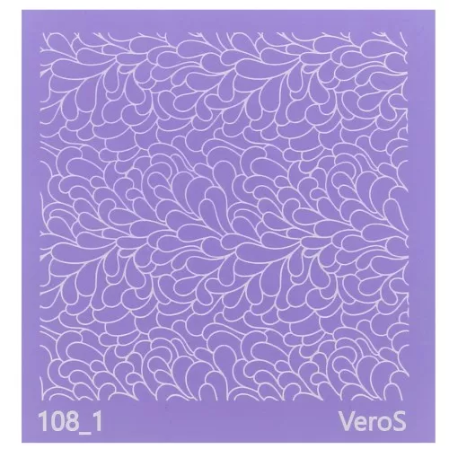 Silk Screen VeroS per pasta polimerica 90x90 mm - Motivo a onda n°108_1 x1