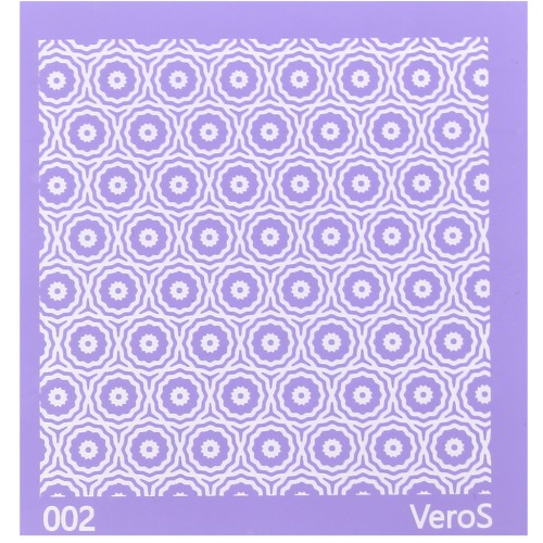Silk Screen VeroS per pasta polimerica 90x90 mm - motivo Rose n°002 x1