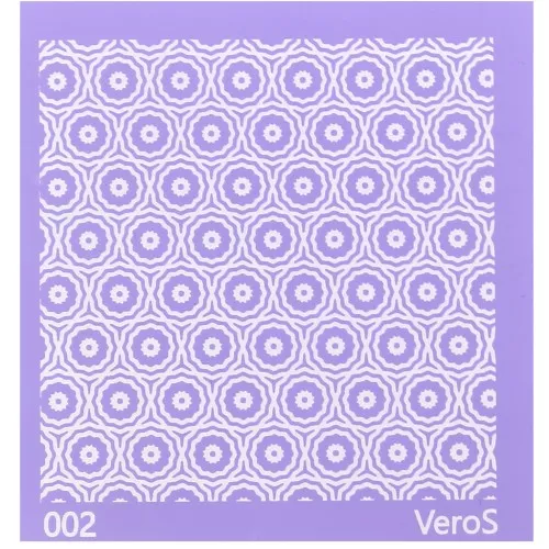 Silk Screen VeroS per pasta polimerica 90x90 mm - motivo Rose n°002 x1