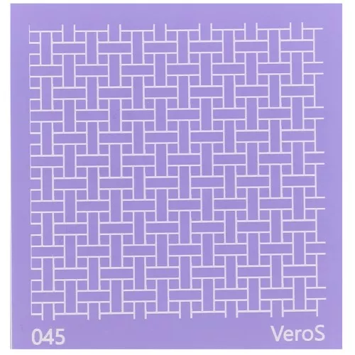 Silk Screen VeroS per pasta polimerica 90x90 mm - Motivo trama vimini n°045 x1