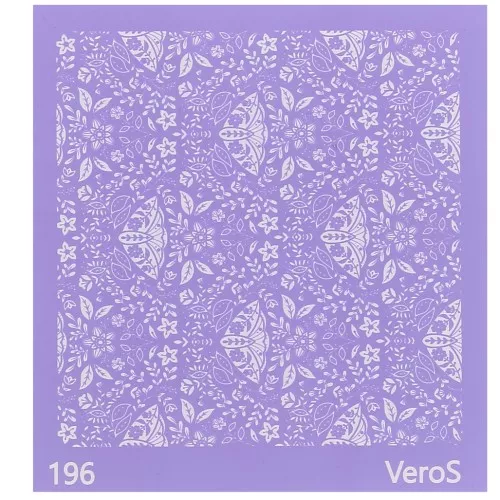 Silk Screen VeroS per pasta polimerica 90x90 mm - Farfalle e fiori n°196 x1