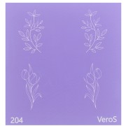 Silk Screen VeroS per pasta polimerica 80x80 mm - Foglie e fiori n°204 x1|raw }}