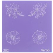 Silk Screen VeroS per pasta polimerica 80x80 mm - Disegno floreale n°202 x1|raw }}