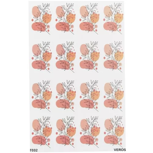 Foglio di trasferimento VeroS 13,5x9 cm - carta solubile per argilla polimerica - N°032 x1