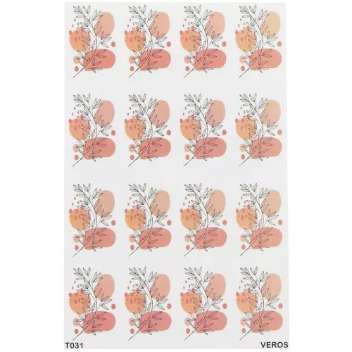 Foglio di trasferimento VeroS 13,5x9 cm - carta solubile per argilla polimerica - N°031 x1
