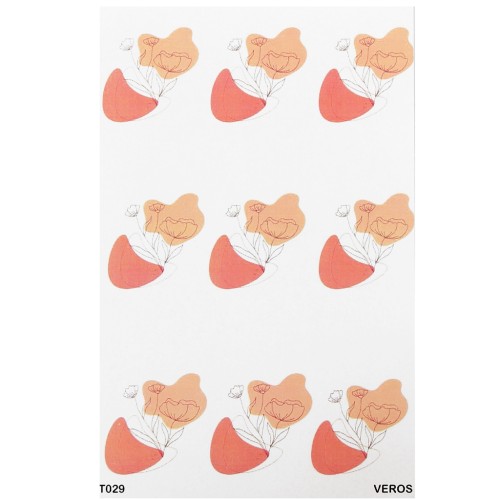 Foglio di trasferimento VeroS 13,5x9 cm - carta solubile per argilla polimerica - N°029 x1