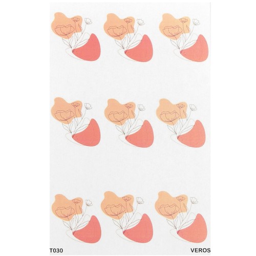 Foglio di trasferimento VeroS 13,5x9 cm - carta solubile per argilla polimerica - N°030 x1