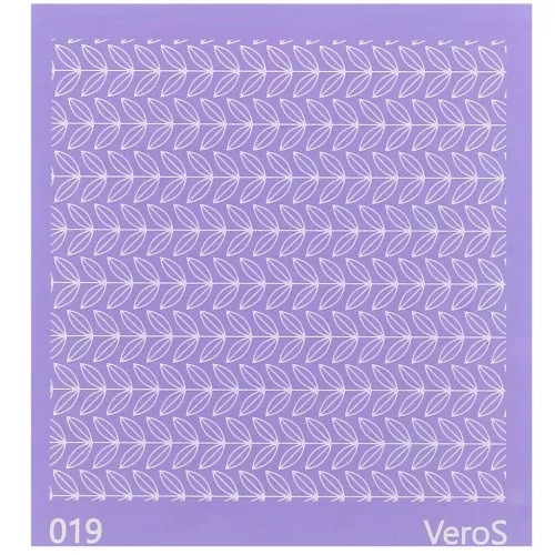 Silk Screen VeroS per pasta polimerica 90x90 mm - Motivo a foglie piccole n°019 x1