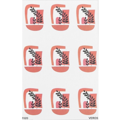 Foglio di trasferimento VeroS 13,5x9cm 100% solubile per pasta polimerica N°020 x1