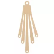 Pendente lampadario con frange 45,5x17 mm - Dorato x1