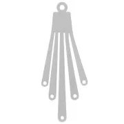 Pendente lampadario con frange 45,5x17 mm - Rodio x1