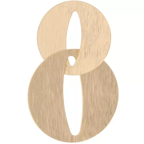 Pendente doppio rotondo striato 38x24 mm - dorato x1