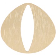 Pendente triangolo a coste 32x35 mm -Dorato x1|raw }}