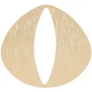 Pendente triangolo a coste 32x35 mm -Dorato x1