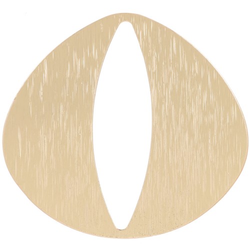 Pendente triangolo a coste 32x35 mm -Dorato x1