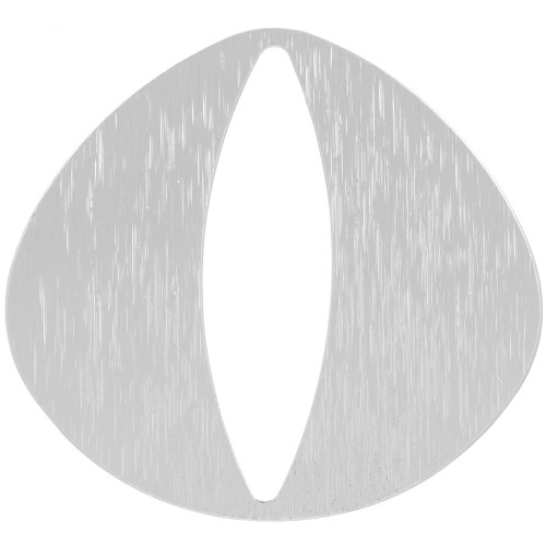 Pendente triangolo a coste 32x35 mm - Argento x1