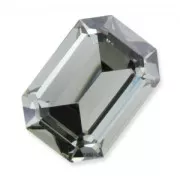 Cabochon PureCrystal 4610 Rettangolo mm. 14x10 Black Diamond x1