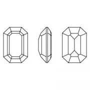 Cabochon PureCrystal 4610 Rettangolo mm. 14x10 Black Diamond x1