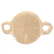 Distanziatore di strass rotondo da 7 mm - Oro - Rosa chiaro x1