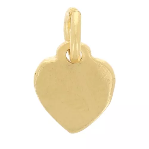 Mini ciondolo a cuore 7x6 mm con anello aperto - placcato oro 3 micron x1